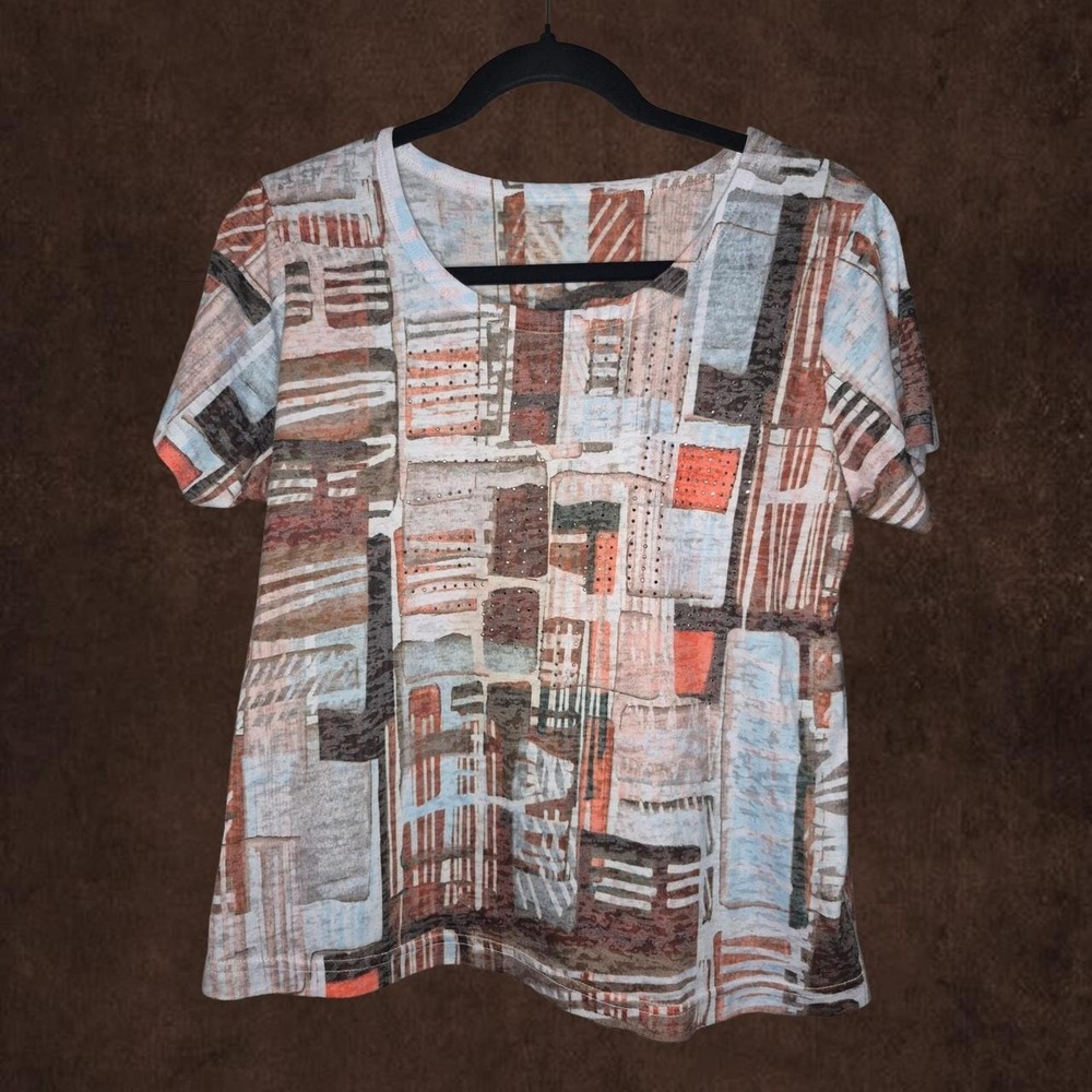 Abstract Geometric Print T-shirt